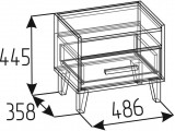 Тумба прикроватная Айрис 41, дуб от производителя