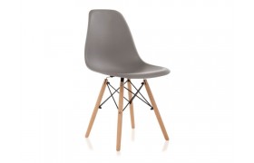 Стул Eames PC-015 серый деревянный