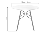 Table 90 white / wood Стол деревянный недорого