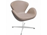 Кресло SWAN STYLE CHAIR латте, экокожа недорого