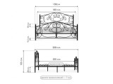 Викси 180х200 черная Кровать купить